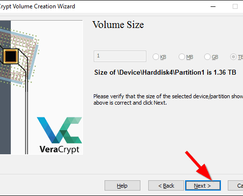 Komplette USB-Festplatte mit VeraCrypt verschlüsseln